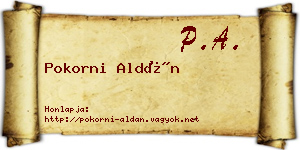 Pokorni Aldán névjegykártya